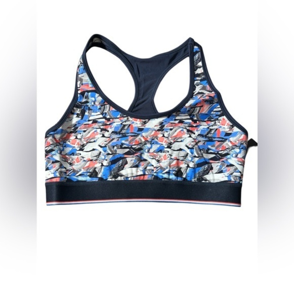 Fourlaps Circuit Sports Bra‎ activewear workout bra Camo Blue Navy size medium